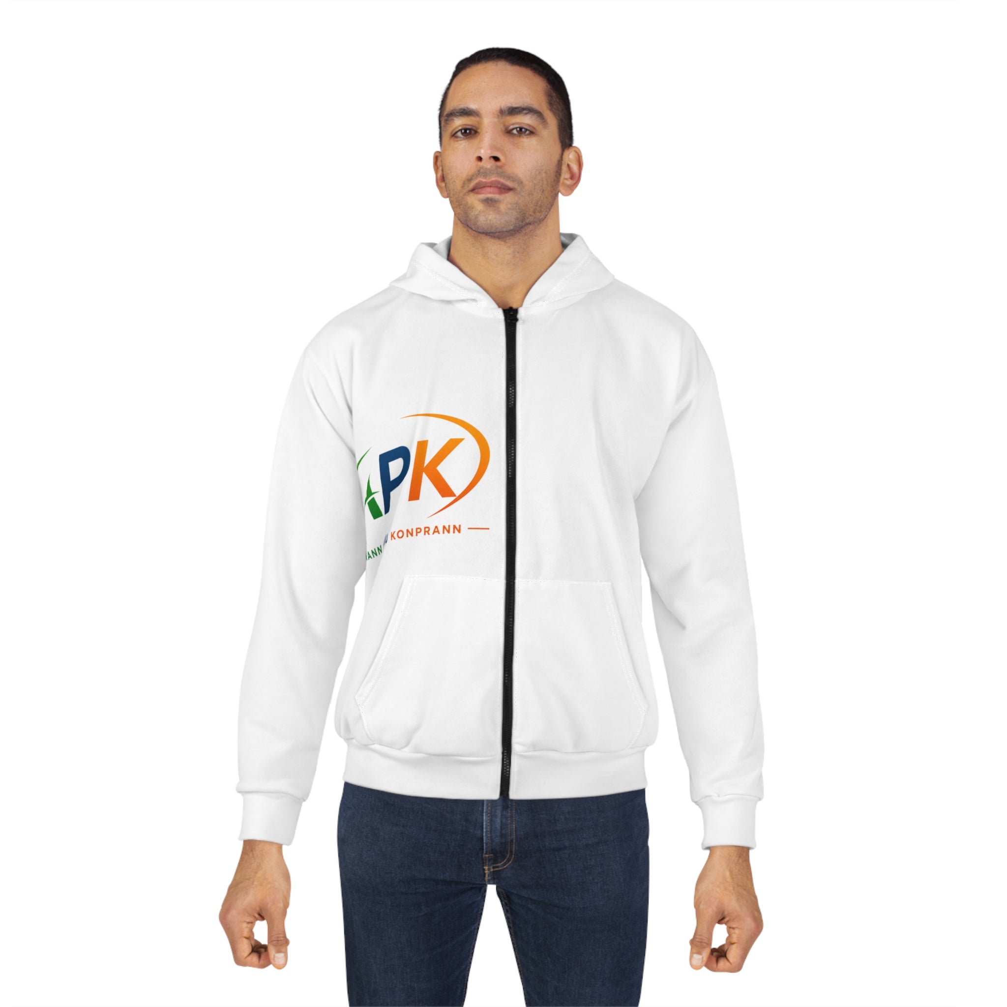 APK Logo Zip Hoodie — Branded Full‑Zip Hoodie with APK Graphic