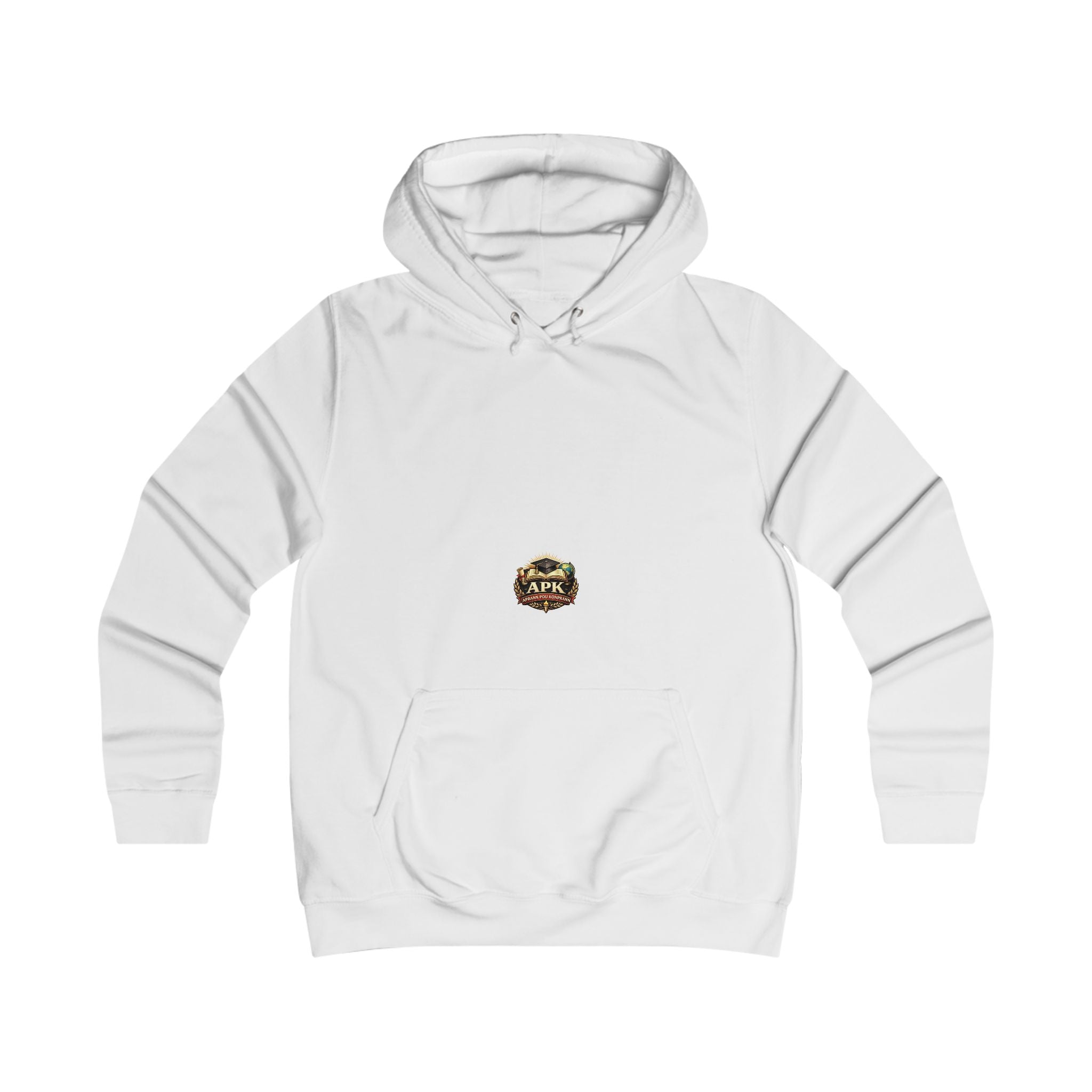 Girlie College Hoodie - Cute Vintage Crest Logo Pullover