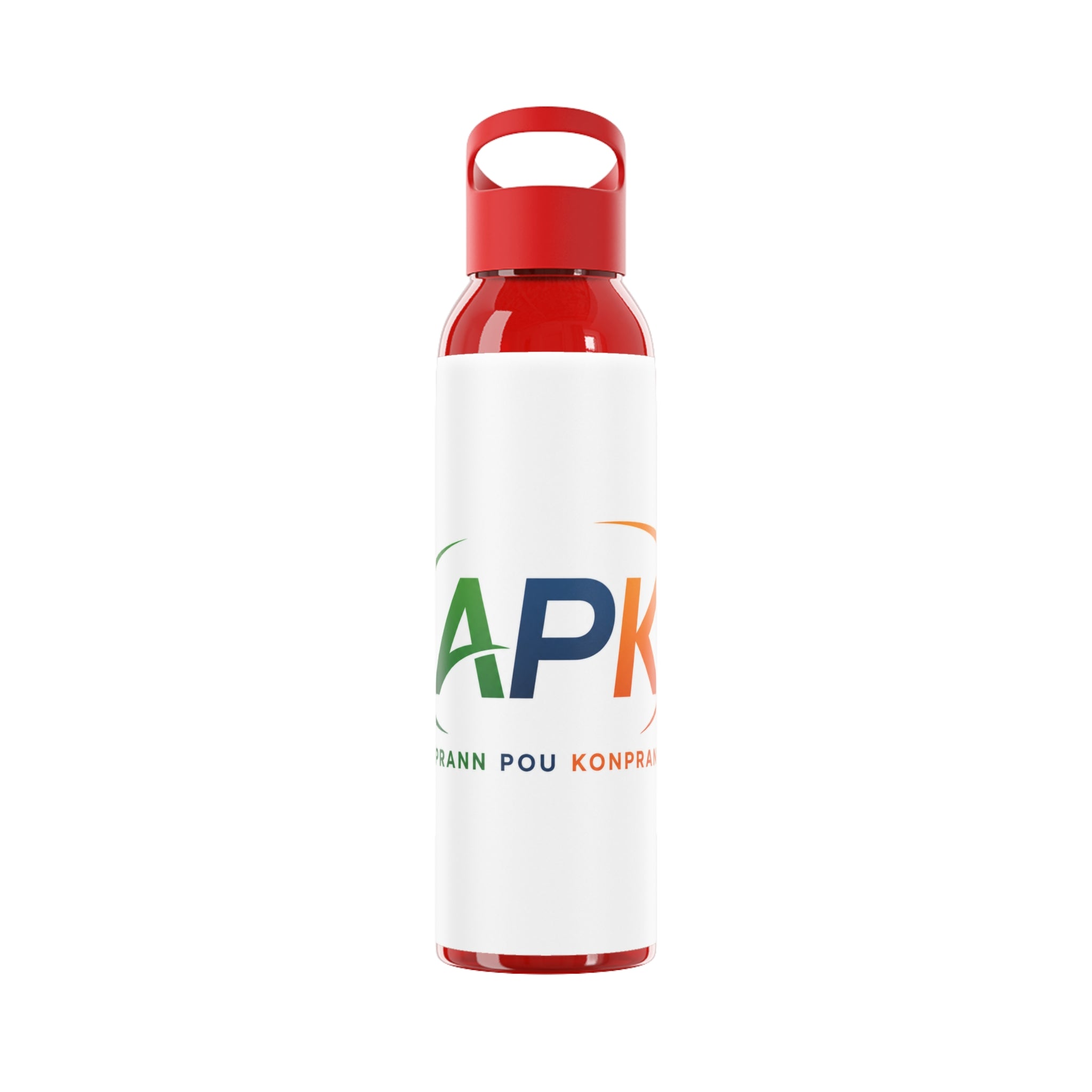 APK Logo Sky Water Bottle - Clear Sports Water Bottle with Gaming Emblem