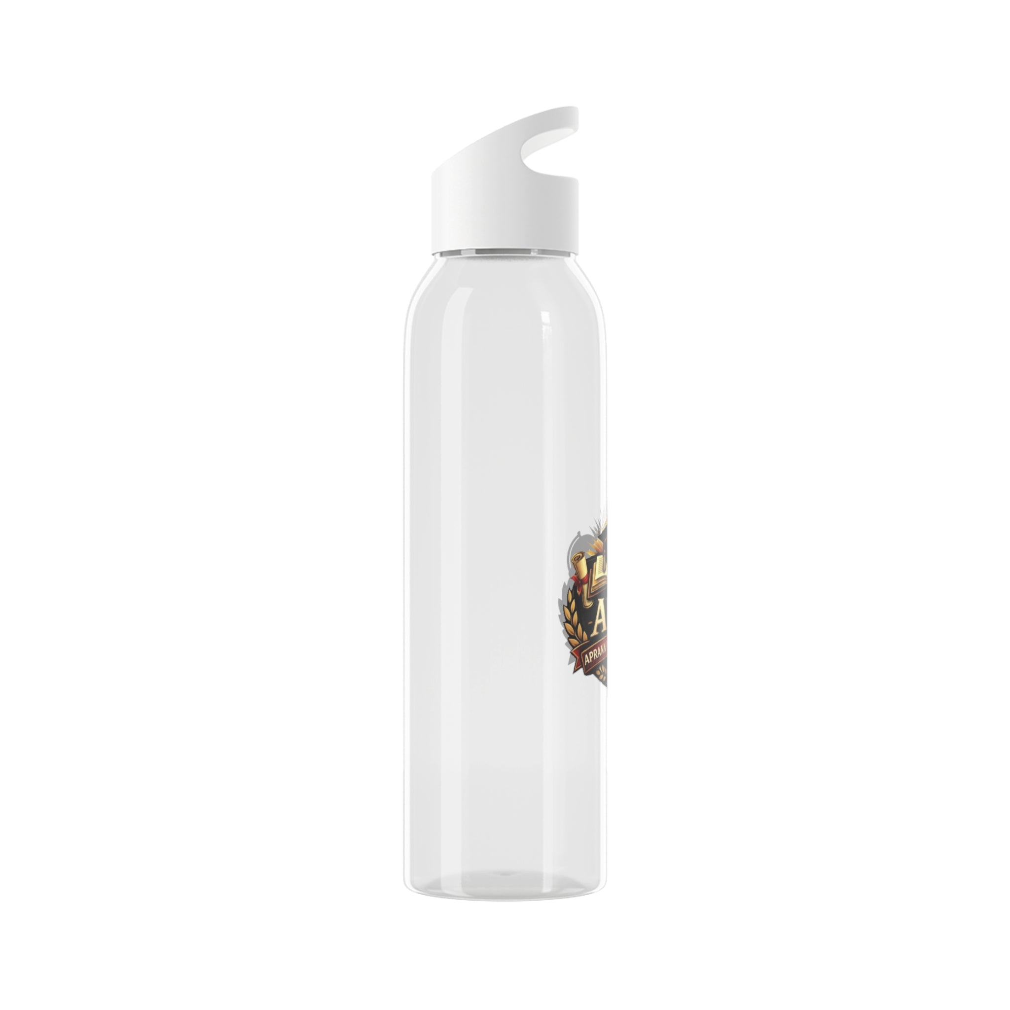 APK Logo Sky Water Bottle - Clear Sports Water Bottle with Gaming Emblem