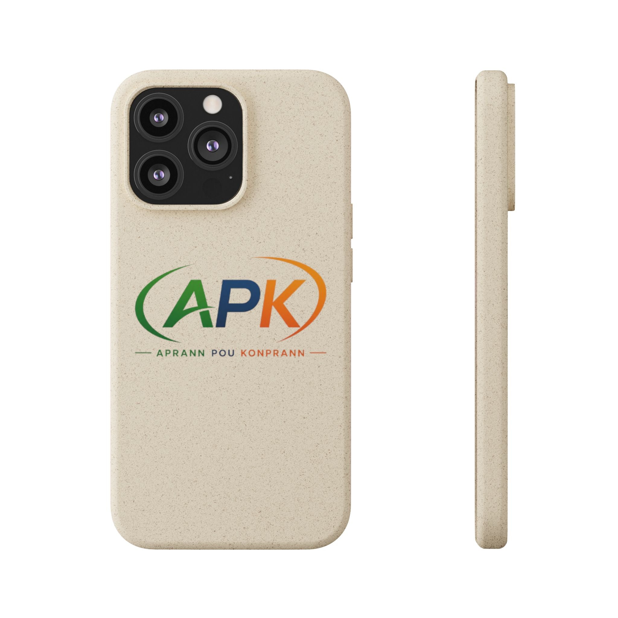 Biodegradable Phone Case — APK Graduation Emblem (Aprann Pou Konprann)