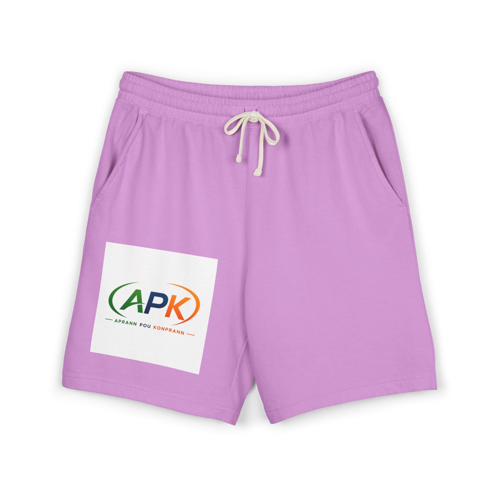 APK Logo Fleece Sweat Shorts — Lightweight Garment-Dyed Casual Shorts