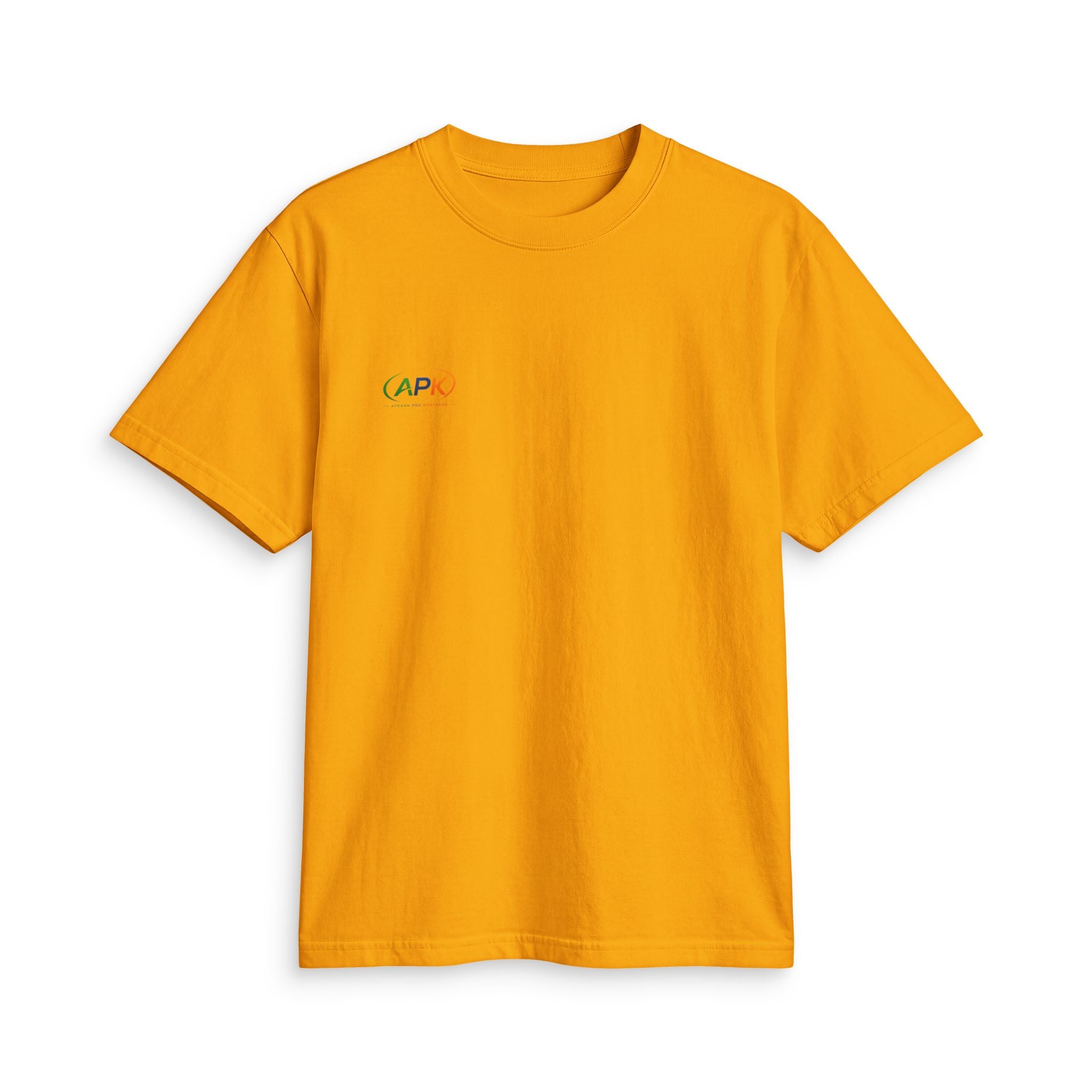 APK Minimal Logo T-Shirt — Small Rainbow Chest Print