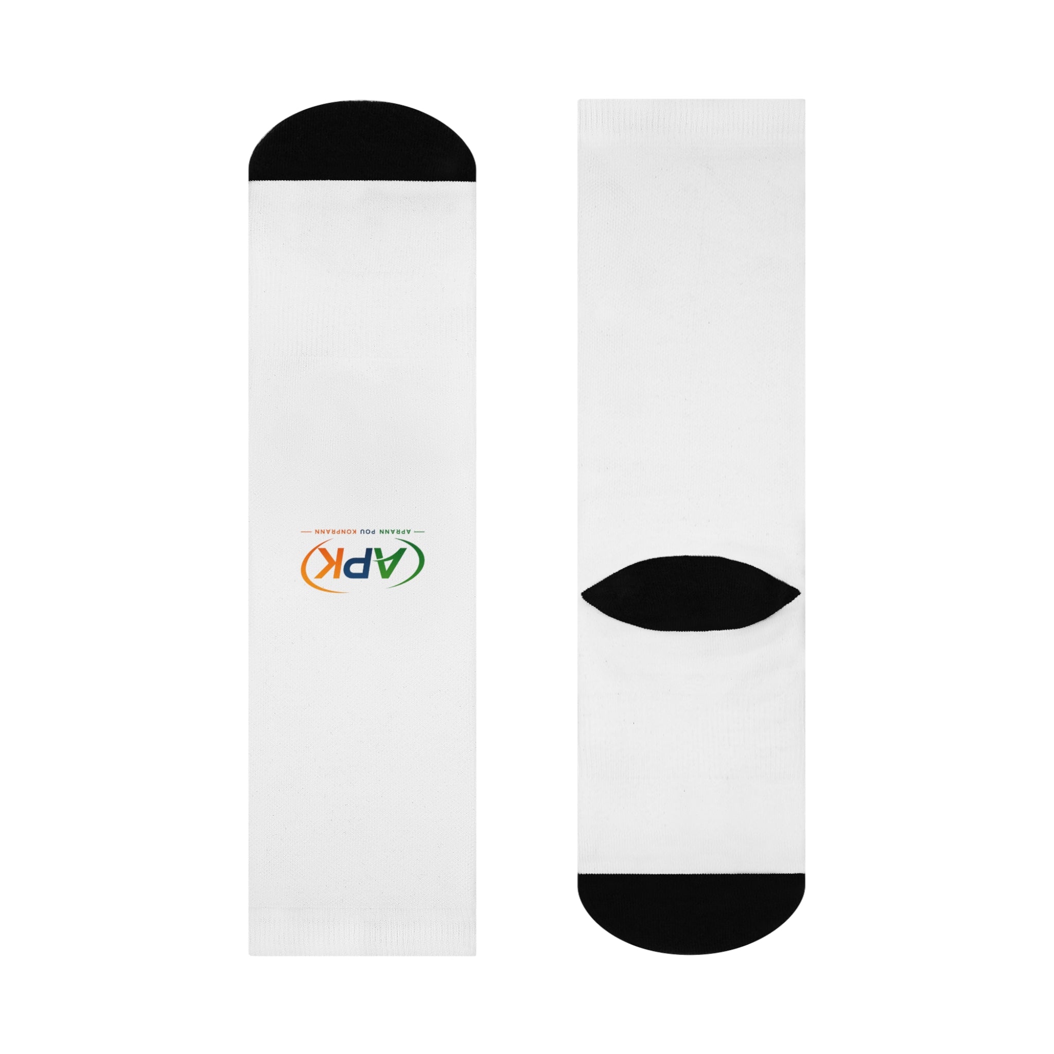 Cushioned Crew Socks featuring Small Vintage Badge Logo — Comfortable Athletic Crew Socks