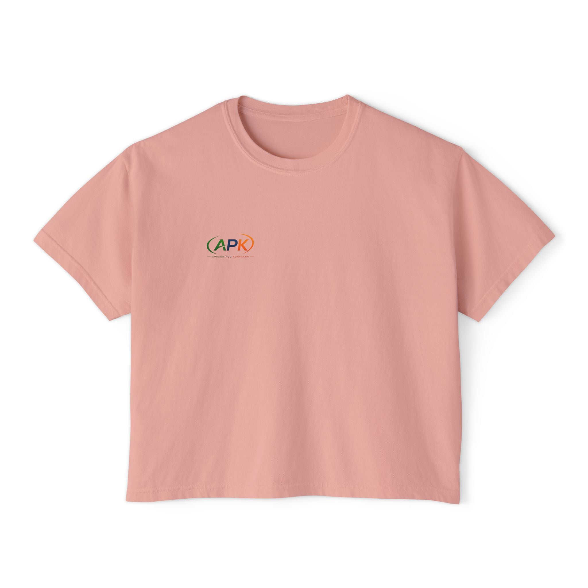 APK Minimalist Boxy Tee — Women's Cropped Graphic T-Shirt