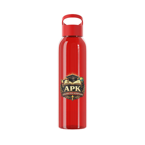APK Logo Sky Water Bottle - Clear Sports Water Bottle with Gaming Emblem