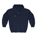 Full-Zip Hoodie with Small Colorful Logo – Casual Everyday Zip-Up Sweatshirt