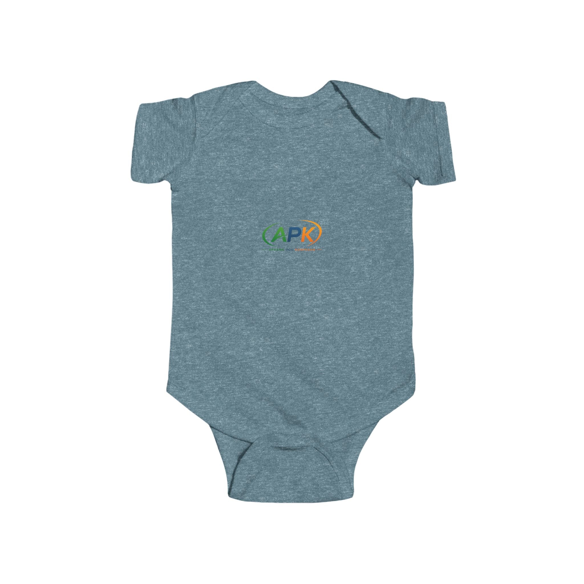 APK Logo Infant Bodysuit — Cute Baby Onesie with Colorful Emblem