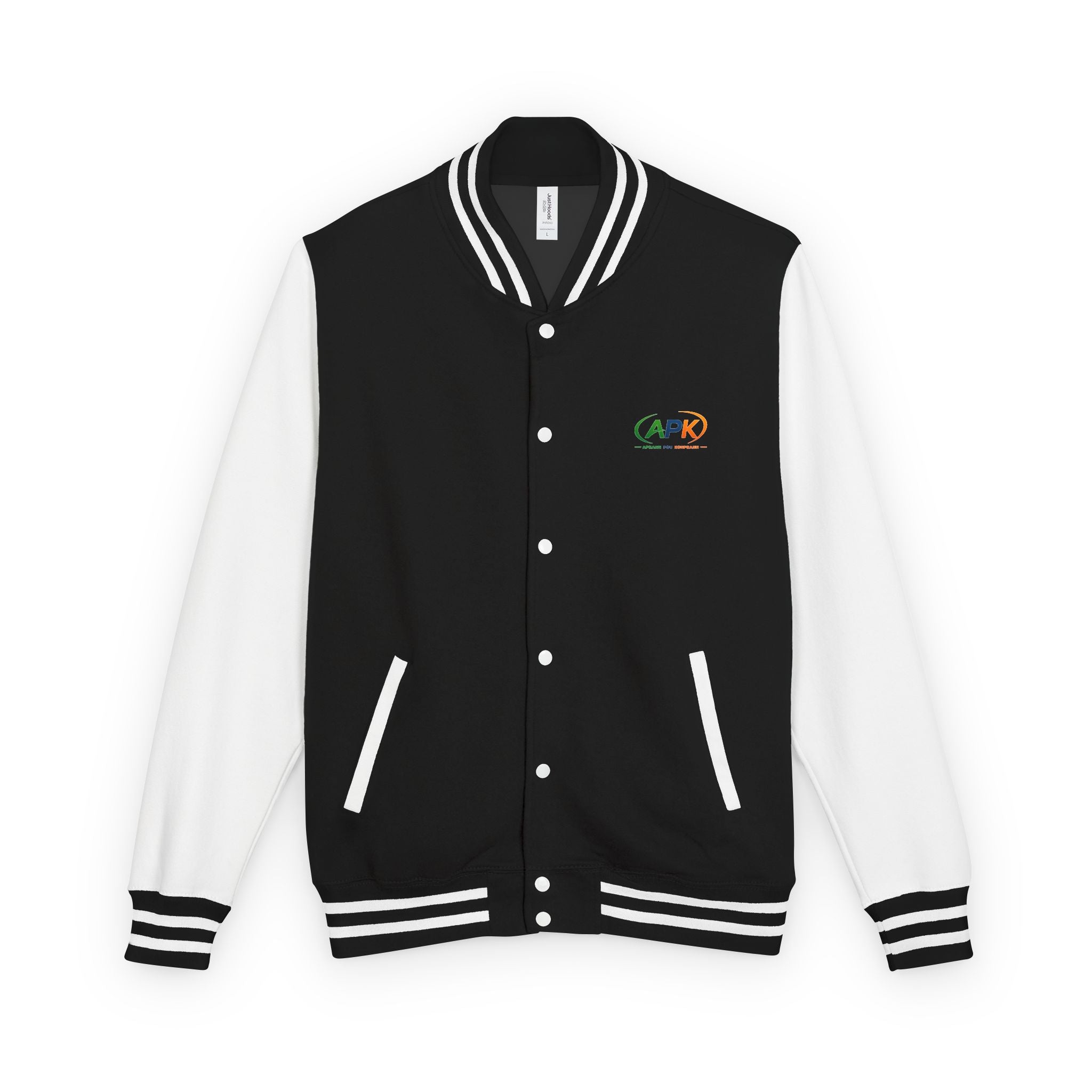 Retro Varsity Letterman Jacket — Red & White Classic College Style