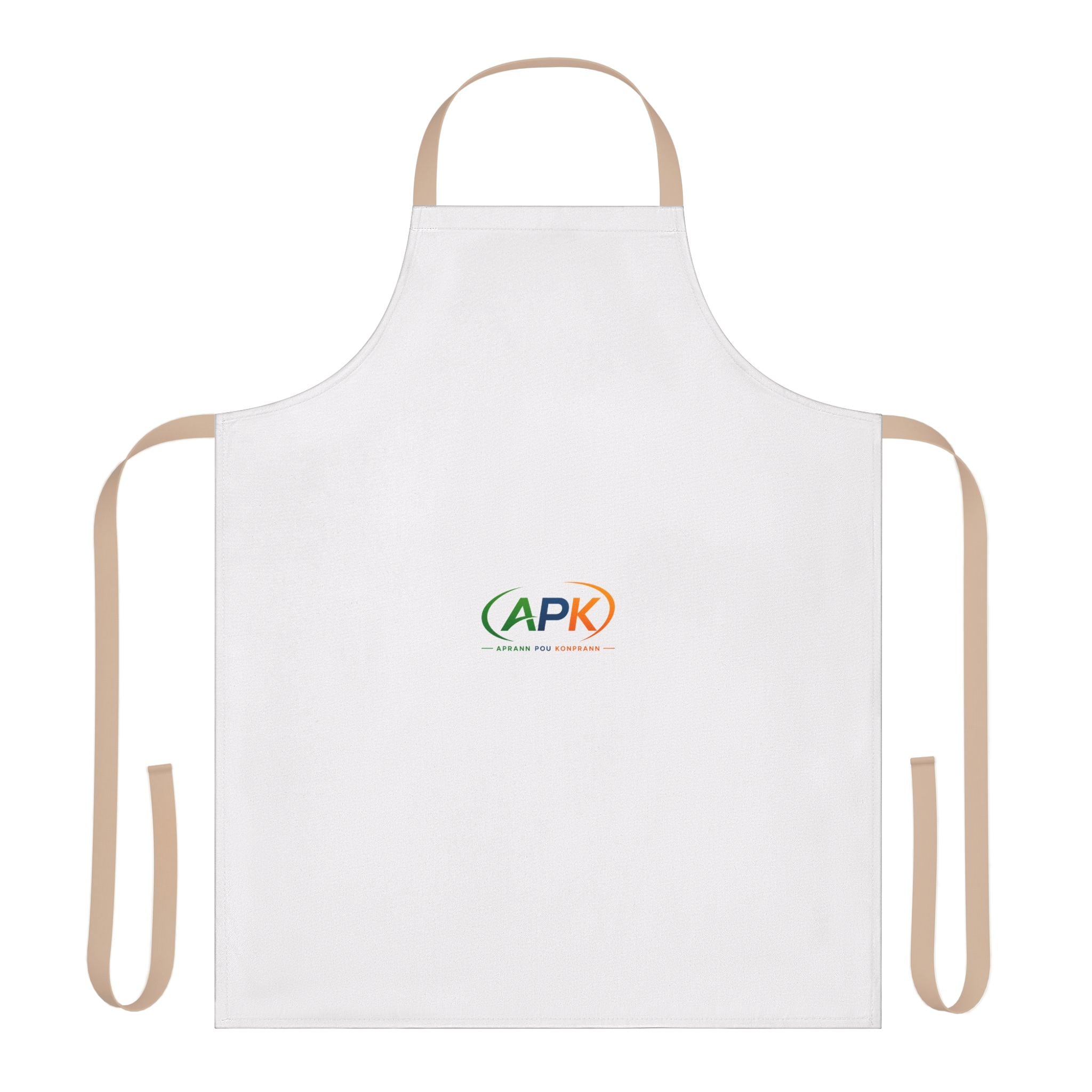 Color-Accent Kitchen Apron — 5-Color Strap Customizable Apron