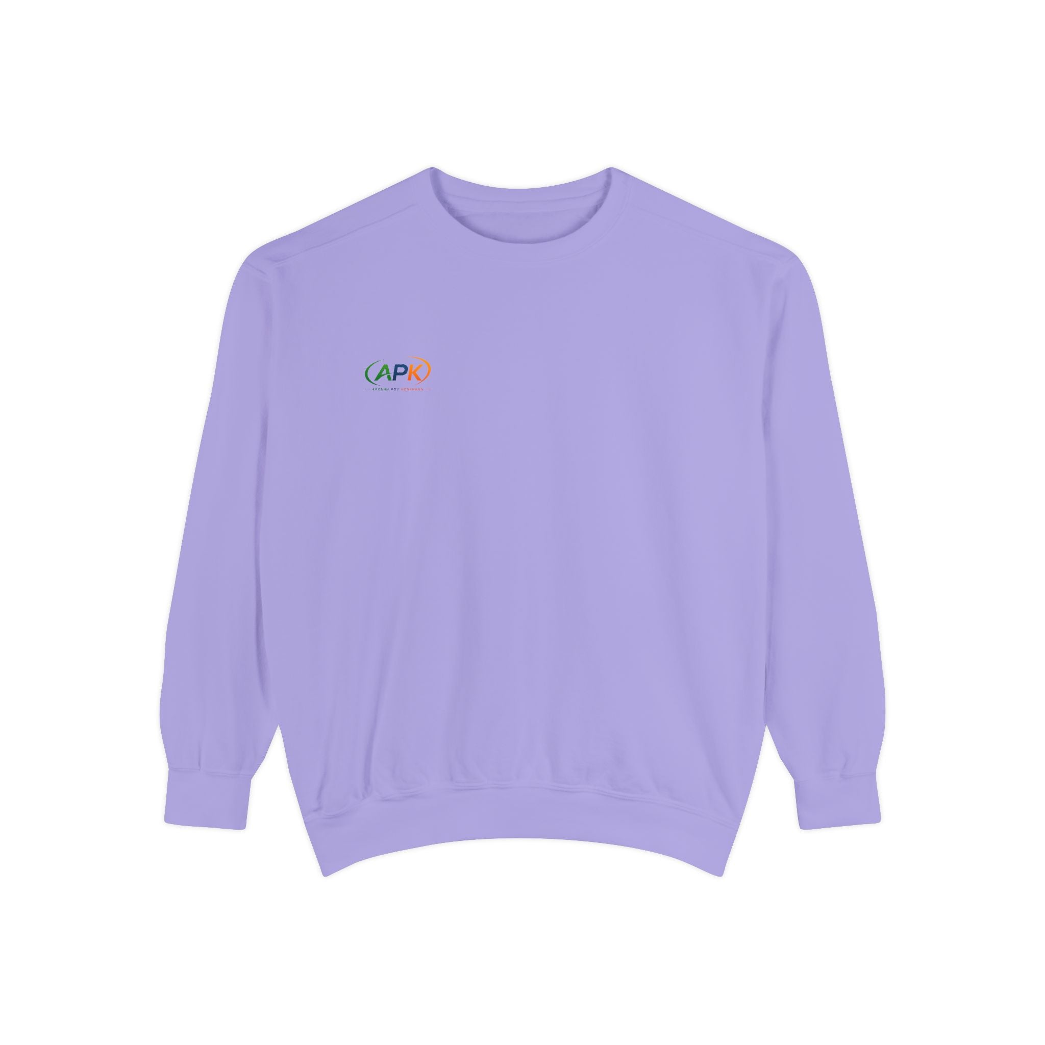 Minimalist 'CAPO' Logo Sweatshirt — Small Rainbow Embroidered Crewneck