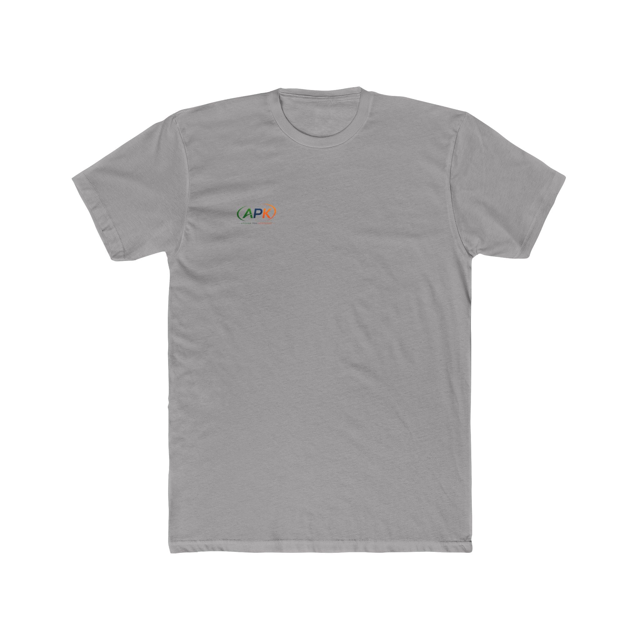 APK Minimal Logo Tee — Small Chest Graphic Cotton T‑Shirt