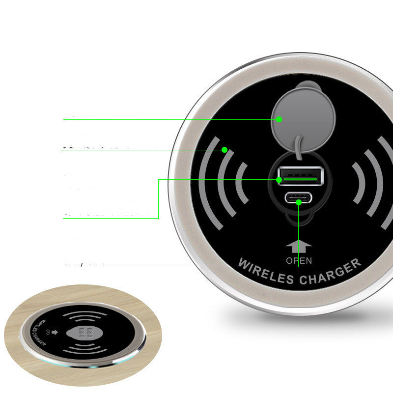 Desktop embedded wireless charger