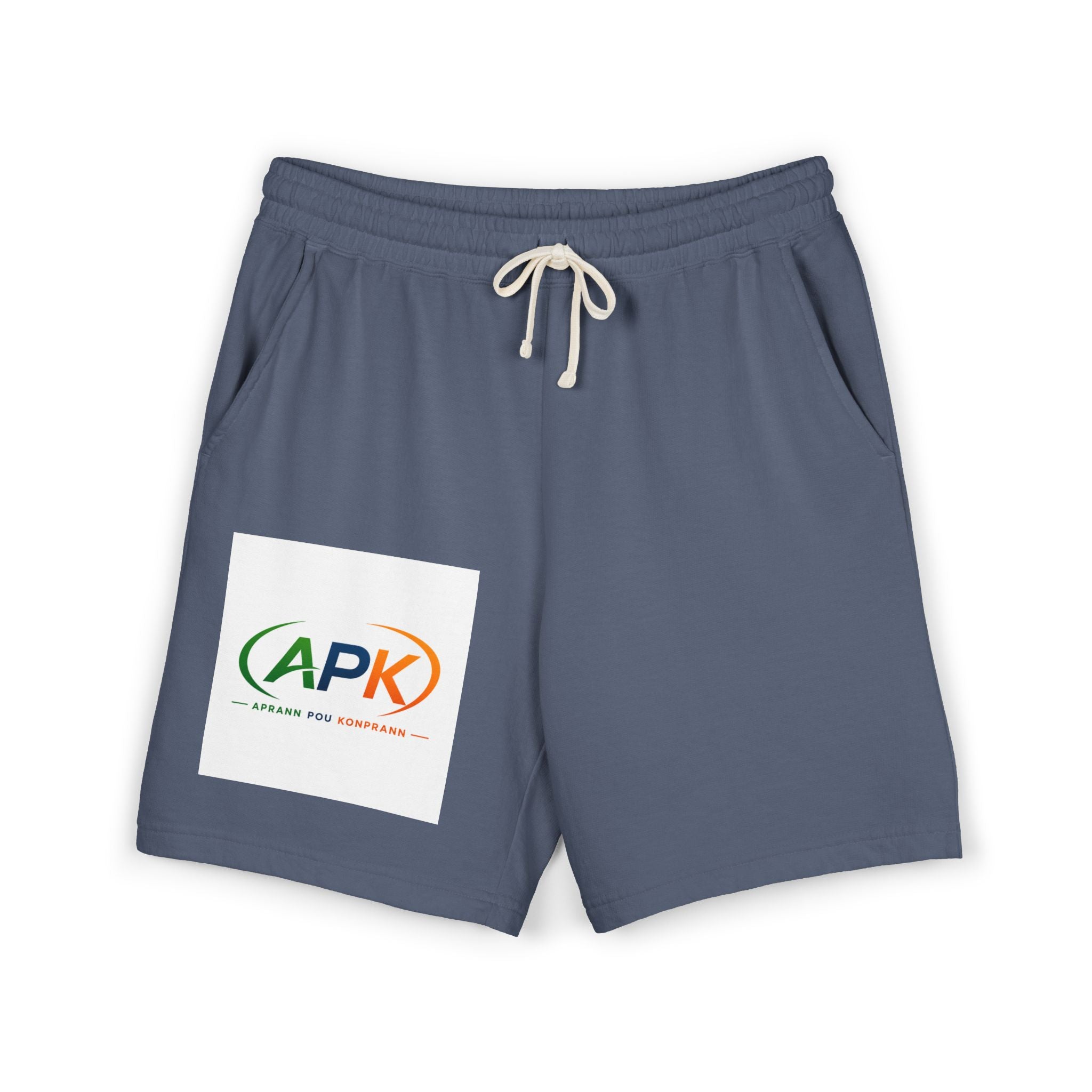 APK Logo Fleece Sweat Shorts — Lightweight Garment-Dyed Casual Shorts