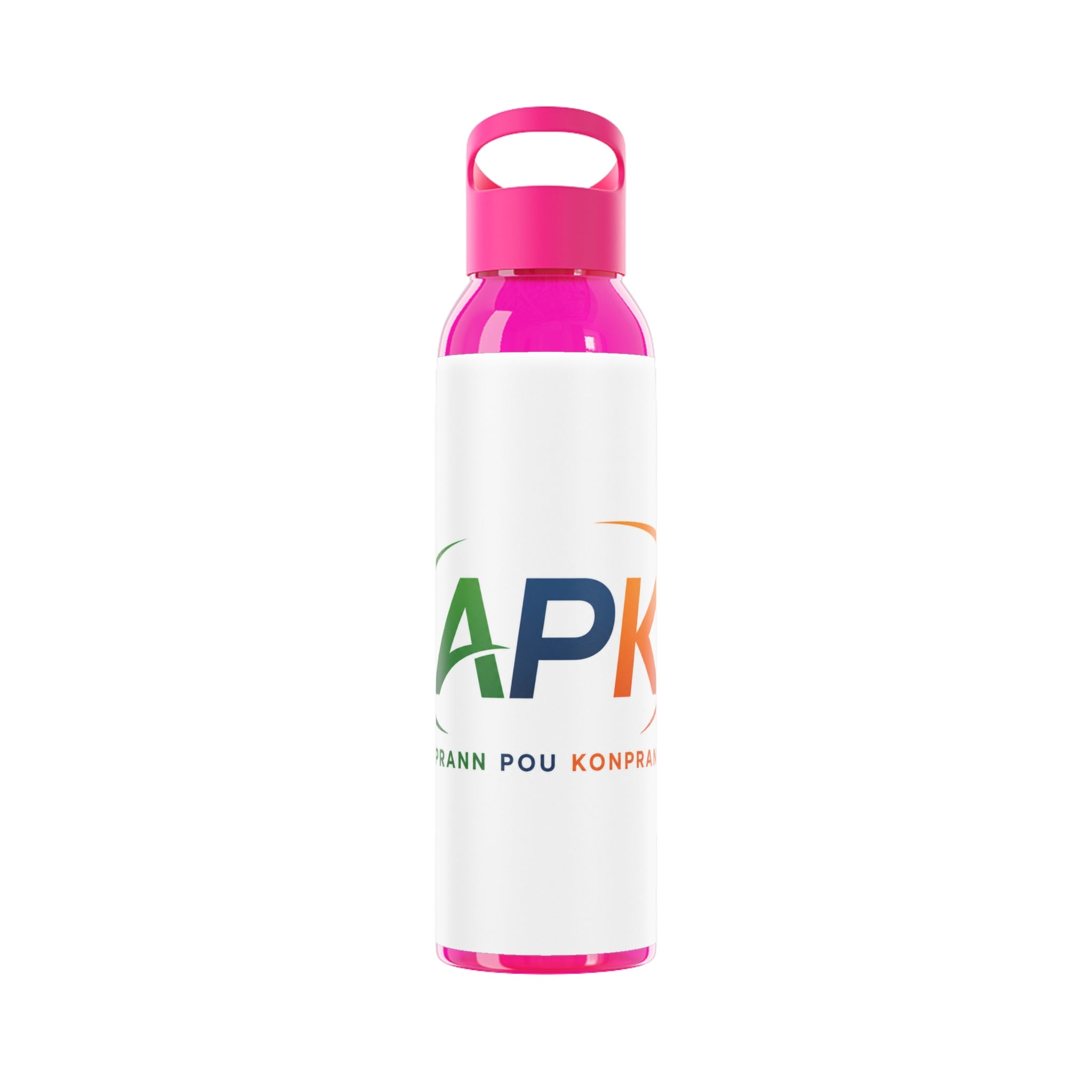 APK Logo Sky Water Bottle - Clear Sports Water Bottle with Gaming Emblem
