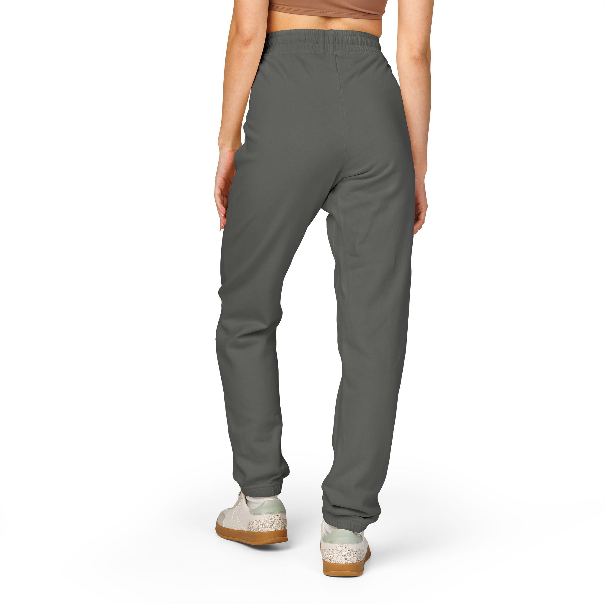Patch Logo Sweatpants — Garment-Dyed Fleece Joggers