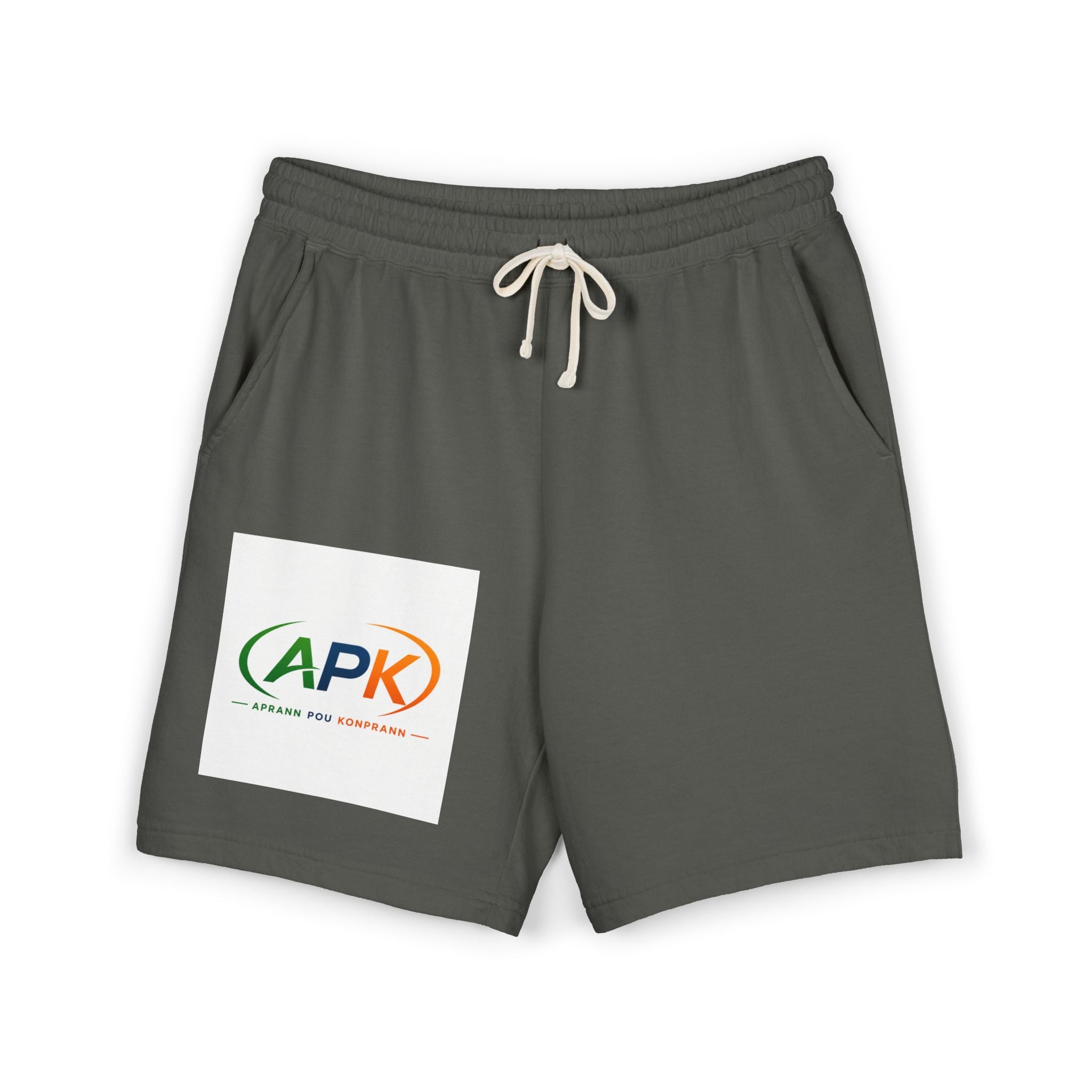 APK Logo Fleece Sweat Shorts — Lightweight Garment-Dyed Casual Shorts