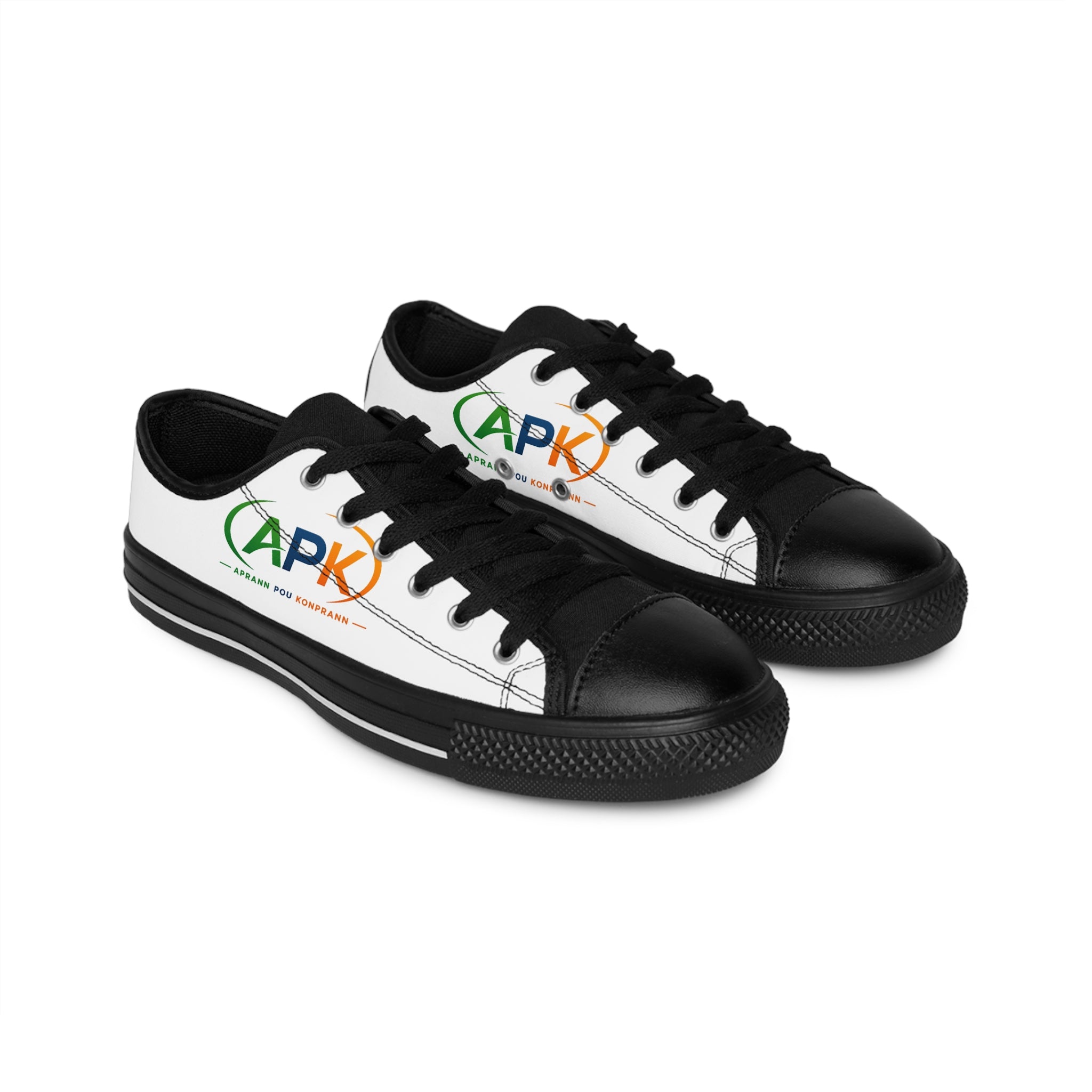 Women's Canvas Sneakers — Custom APK Logo Low-Top Shoes