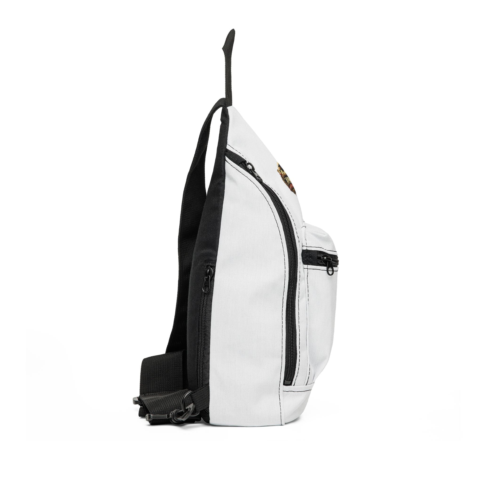 APK Crest Sling Bag — Compact Crossbody Backpack with Game-Inspired Emblem