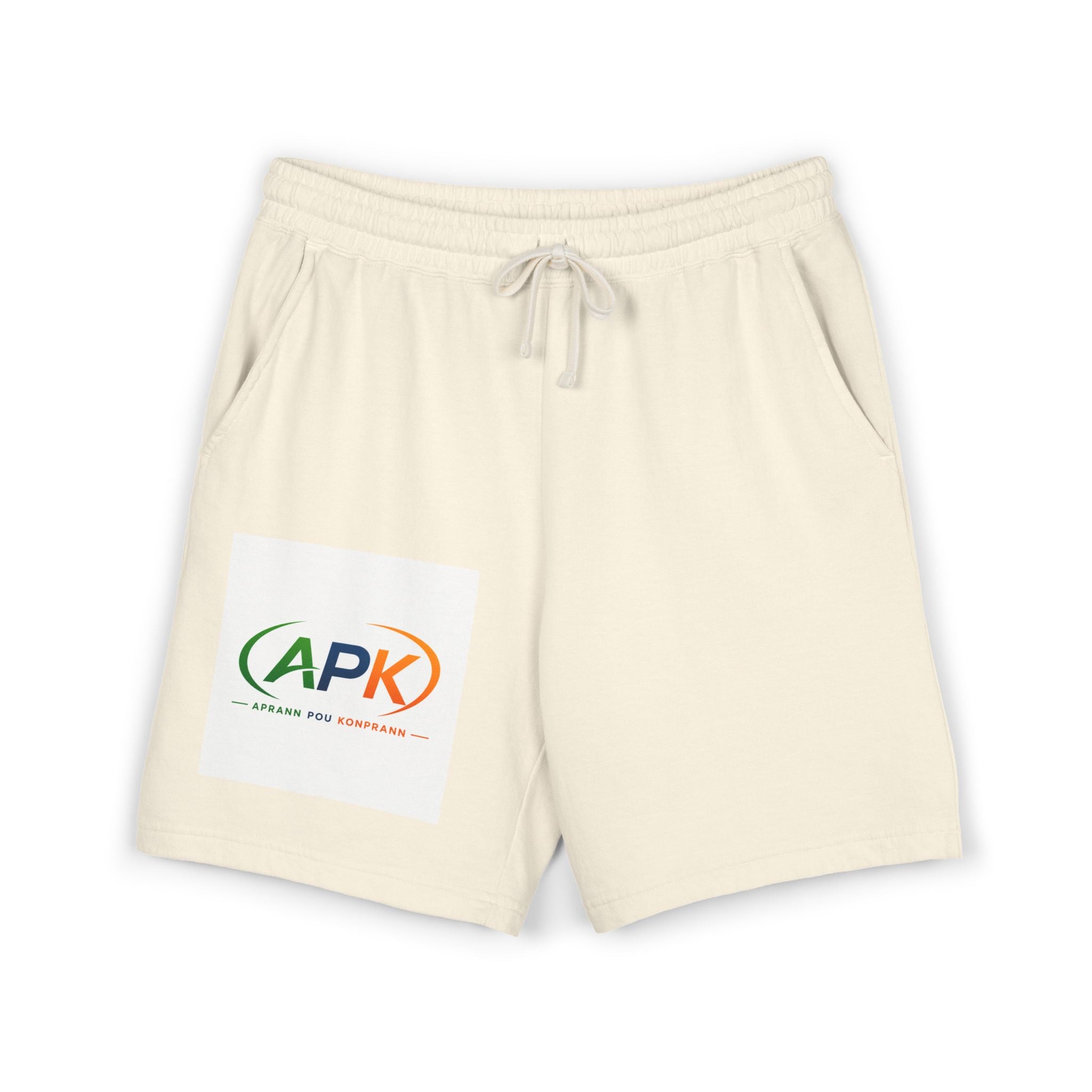APK Logo Fleece Sweat Shorts — Lightweight Garment-Dyed Casual Shorts