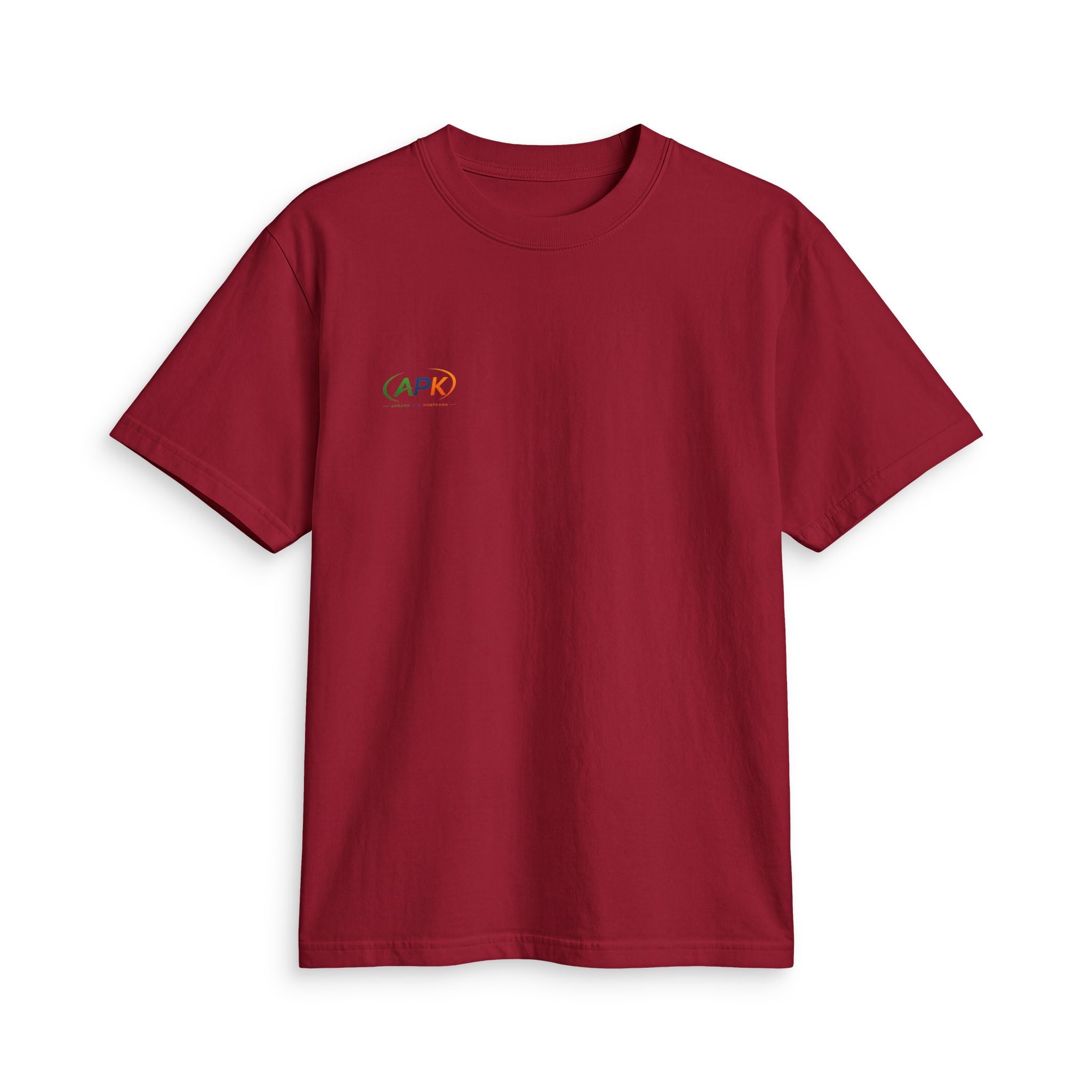 APK Minimal Logo T-Shirt — Small Rainbow Chest Print
