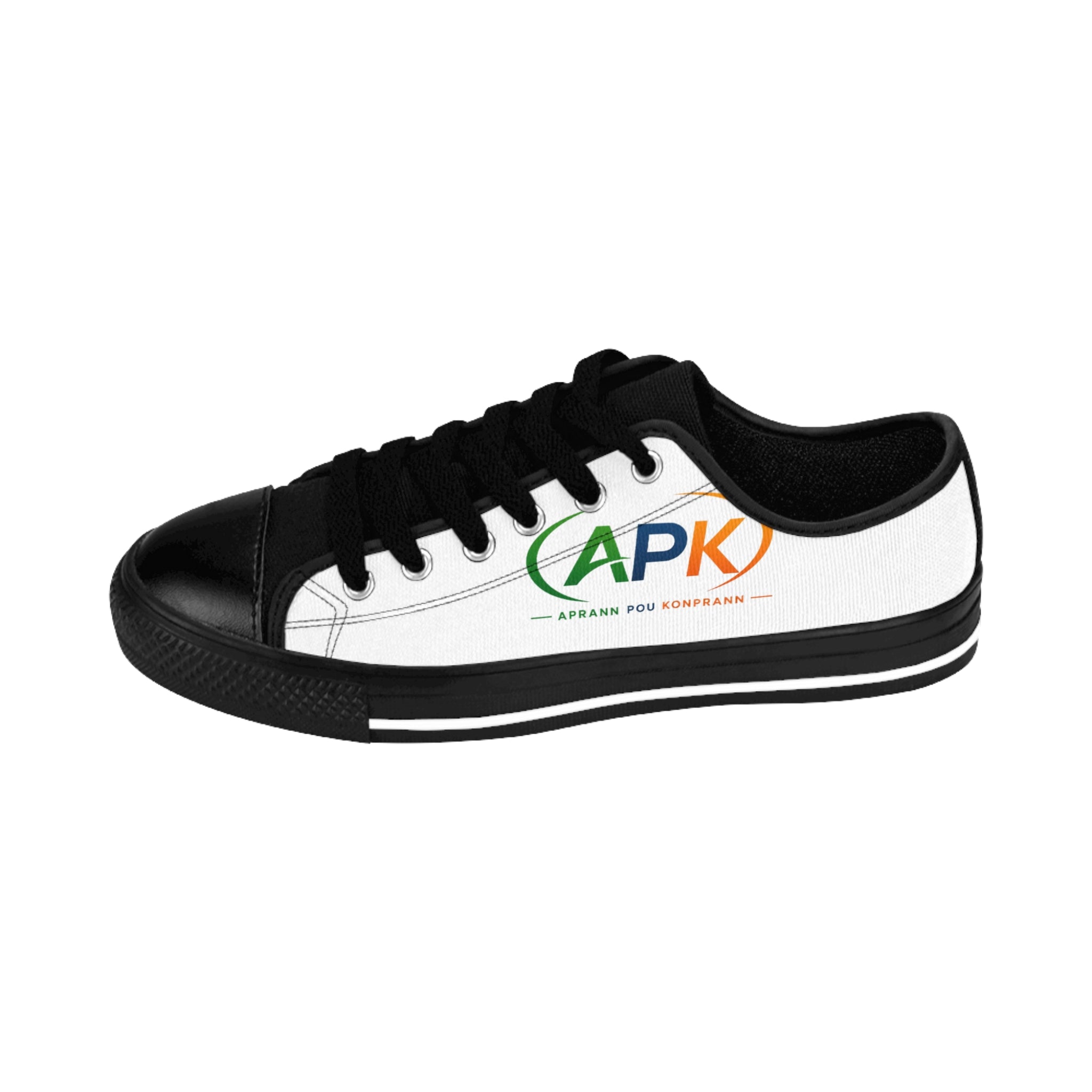 Women's Canvas Sneakers — Custom APK Logo Low-Top Shoes