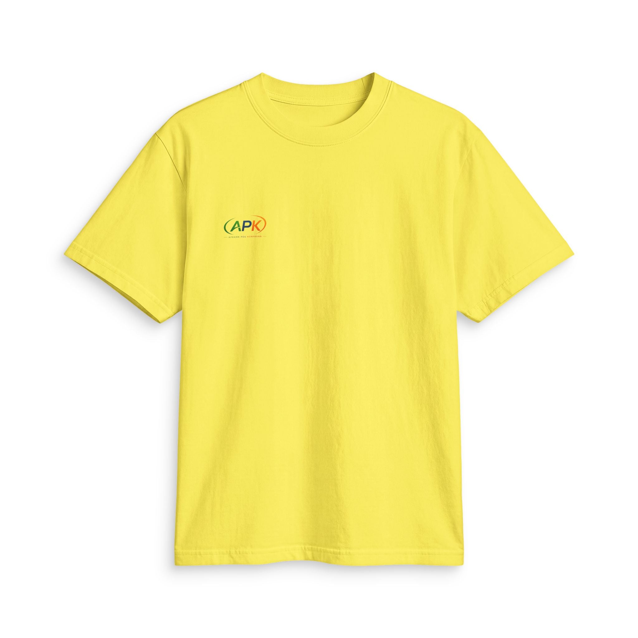 APK Minimal Logo T-Shirt — Small Rainbow Chest Print