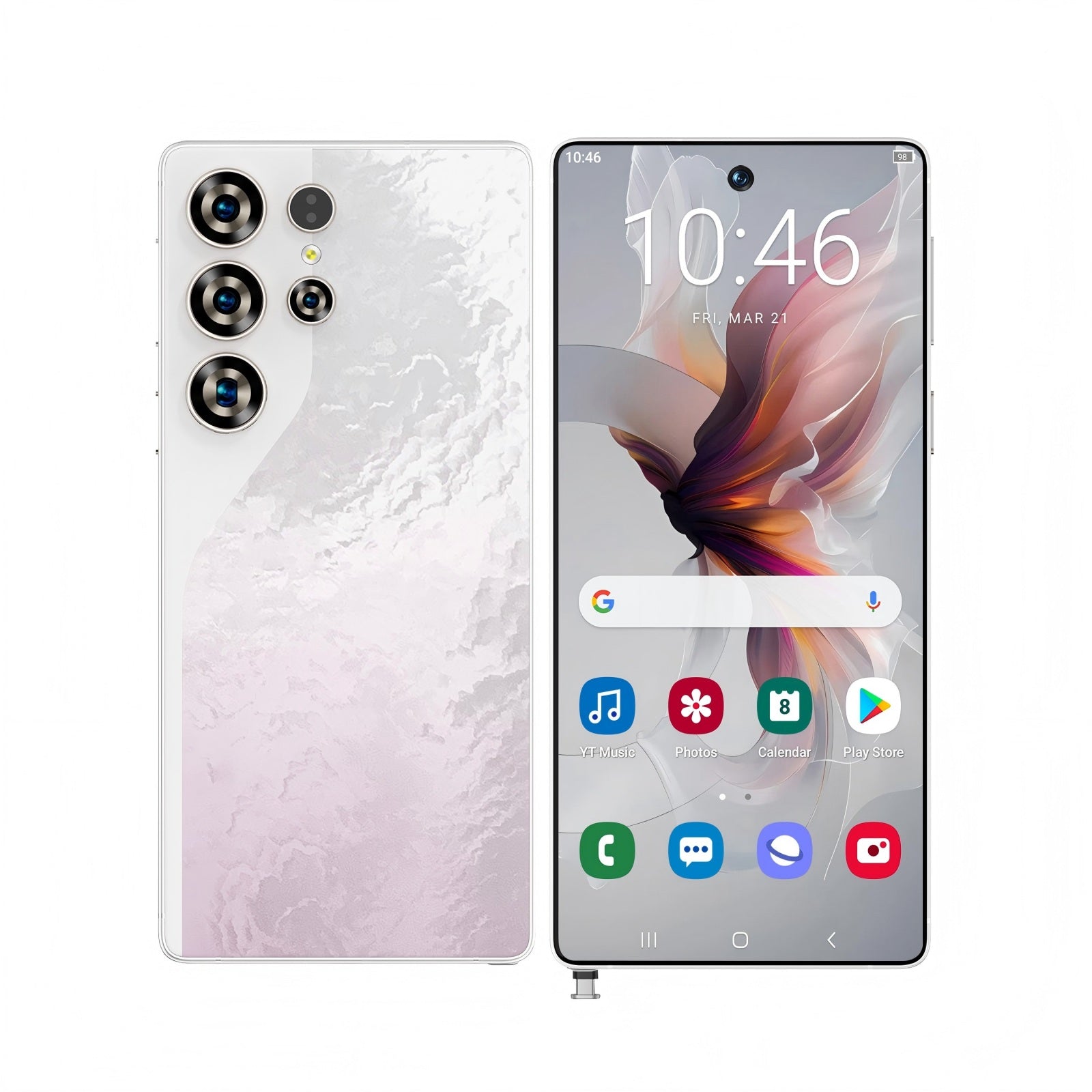 C26 Ultra 5G Unlocked Smartphone, 8GB RAM 256GB Storage Android 15 Cell Phone, 6.9inch FHD Display, 8000mAh Long Battery, Dual SIM, Face & Fingerprint Unlock, GPS, Built-in Stylus